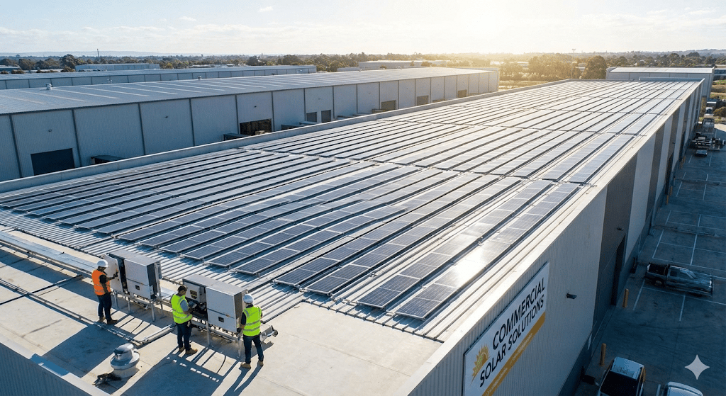 Commercial solar installation